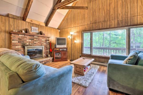 Tree-Lined Pocono Lake Cabin with Game Room